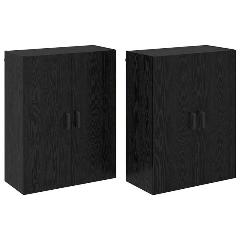 Szafka ścienna 2 pcs Czarny Dąb 69,5 x 34 x 90 cm