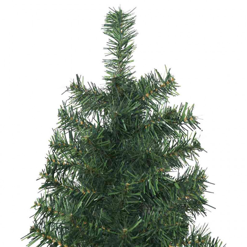 Sztuczna choinka z podstawą Zielony 270 cm PVC, stal i plastik