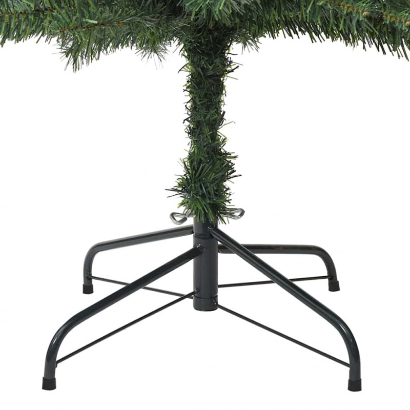 Sztuczna choinka z podstawą Zielony 270 cm PVC, stal i plastik