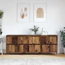 Szafka do przechowywania 3 pcs Stare drewno 60 x 35 x 70 cm