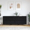 Szafka do przechowywania 3 pcs Czarny Dąb 60 x 35 x 70 cm
