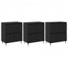 Szafka do przechowywania 3 pcs Czarny Dąb 60 x 35 x 70 cm