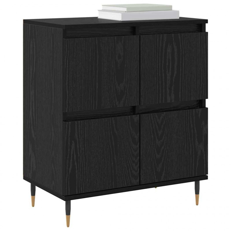 Szafka do przechowywania 3 pcs Czarny Dąb 60 x 35 x 70 cm