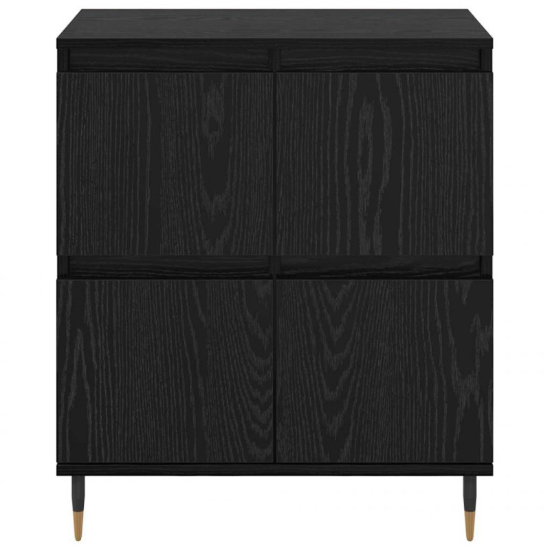 Szafka do przechowywania 3 pcs Czarny Dąb 60 x 35 x 70 cm