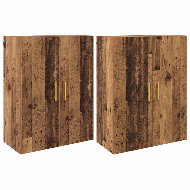 Szafka ścienna 2 pcs Stare drewno 69,5 x 34 x 90 cm