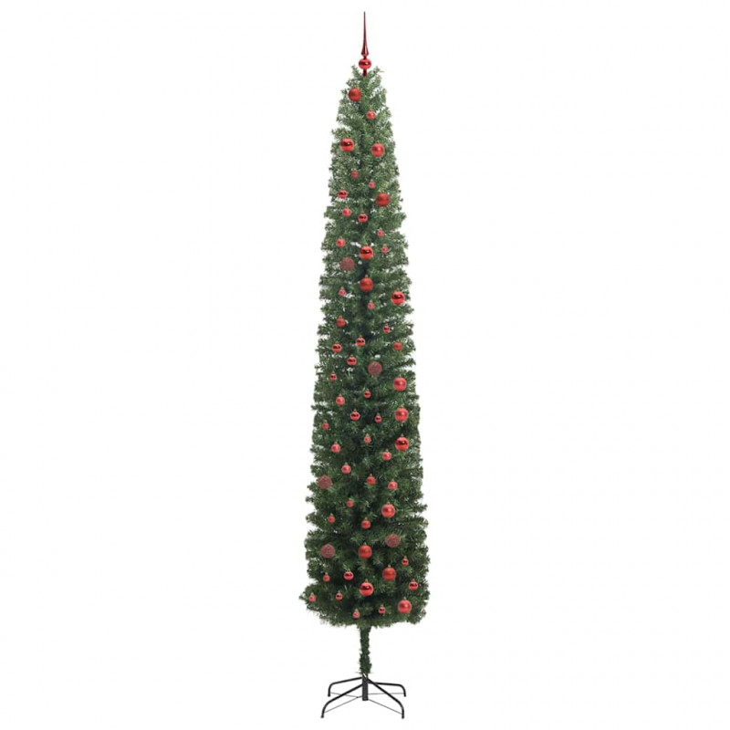 Sztuczna choinka z podstawą Zielony 300 cm PVC, stal i plastik