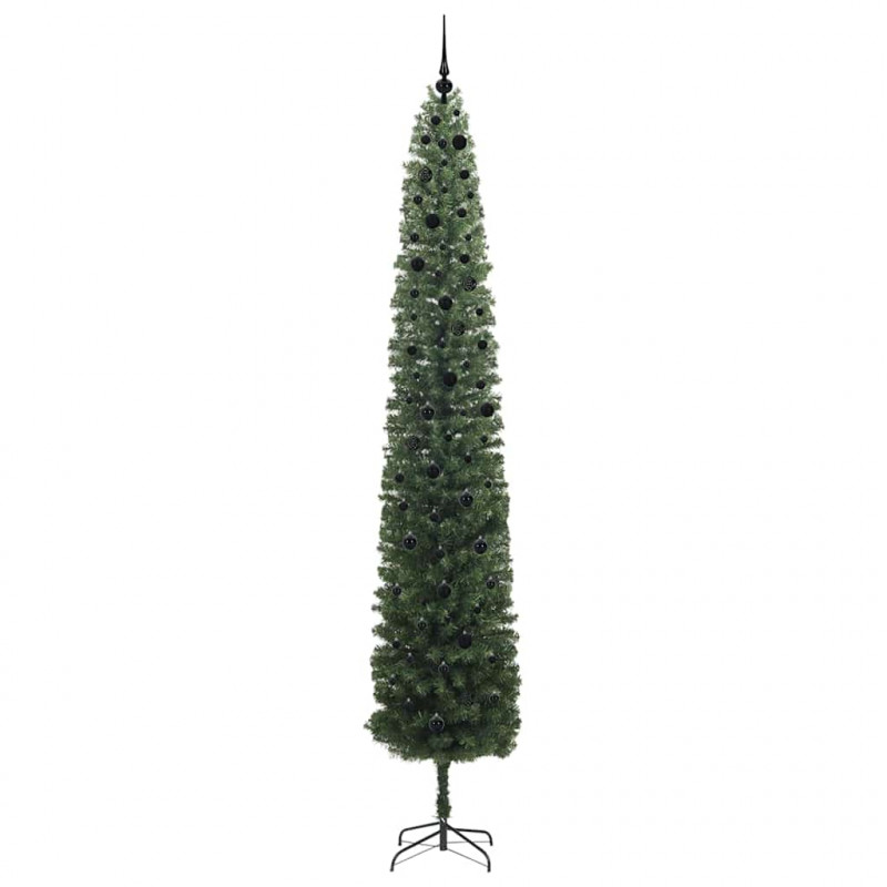 Sztuczna choinka z podstawą Zielony 300 cm PVC, stal i plastik