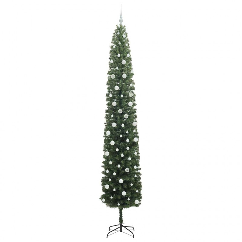 Sztuczna choinka z podstawą Zielony 300 cm PVC, stal i plastik