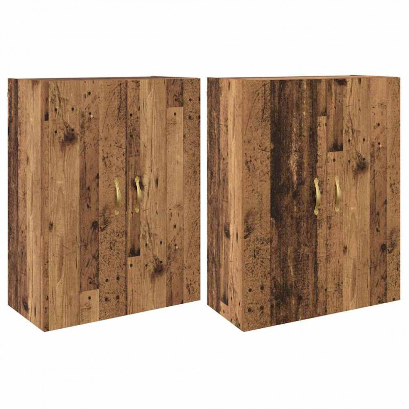 Szafka ścienna 2 pcs Stare drewno 69,5 x 34 x 90 cm