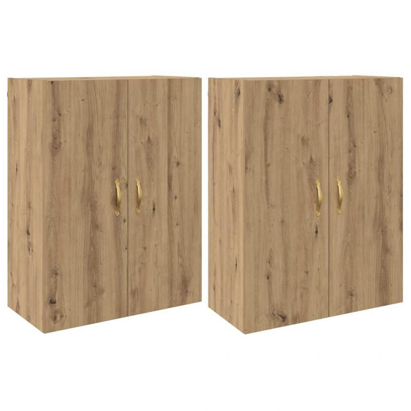 Szafka ścienna 2 pcs Dąb rzemieślniczy 69,5 x 34 x 90 cm