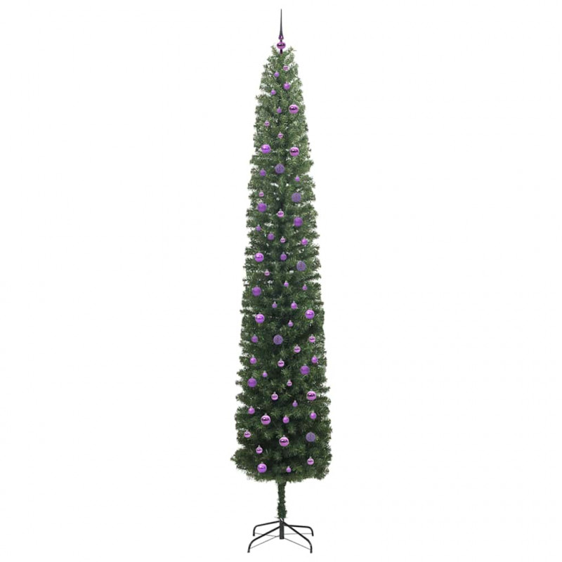 Sztuczna choinka z podstawą Zielony 300 cm PVC, stal i plastik