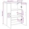 Szafka ścienna 2 pcs Dąb rzemieślniczy 69,5 x 34 x 90 cm