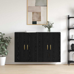 Szafka ścienna 2 pcs Czarny Dąb 69,5 x 34 x 90 cm