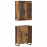 Highboard 2 pcs Stare drewno Materiał drewnopochodny