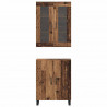 Highboard 2 pcs Stare drewno Materiał drewnopochodny