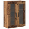 Highboard 2 pcs Stare drewno Materiał drewnopochodny