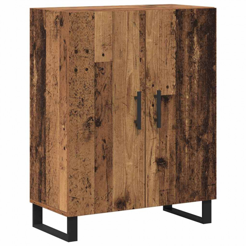 Highboard 2 pcs Stare drewno Materiał drewnopochodny