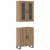 Highboard 2 pcs dąb artisan Materiał drewnopochodny