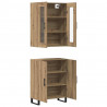 Highboard 2 pcs dąb artisan Materiał drewnopochodny