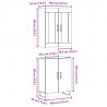 Highboard 2 pcs dąb artisan Materiał drewnopochodny