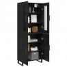 Highboard 2 pcs Czarny dąb Materiał drewnopochodny