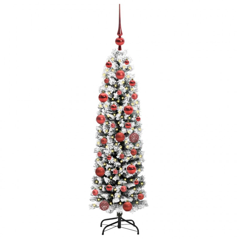 Sztuczna choinka z podstawą Zielony 150 cm PVC, stal i plastik