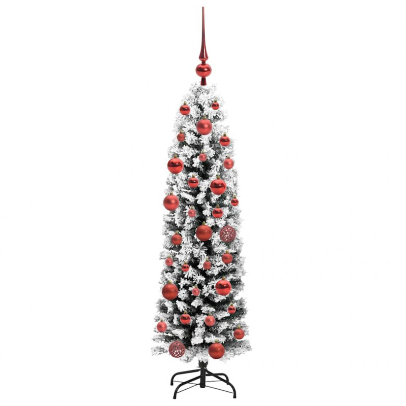 Sztuczna choinka z podstawą Zielony 150 cm PVC, stal i plastik