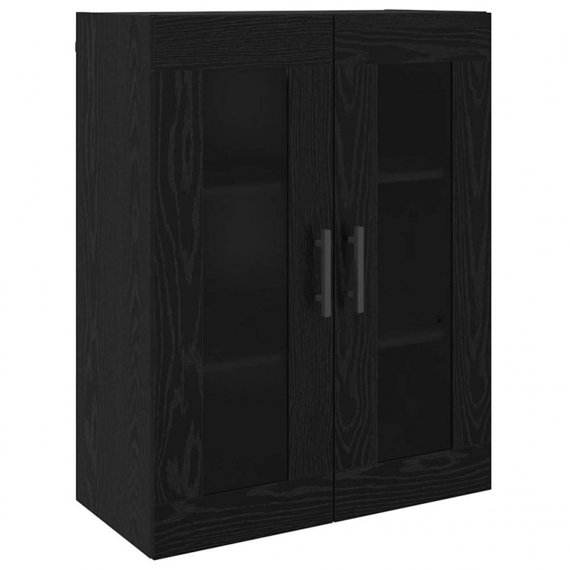 Highboard 2 pcs Czarny dąb Materiał drewnopochodny
