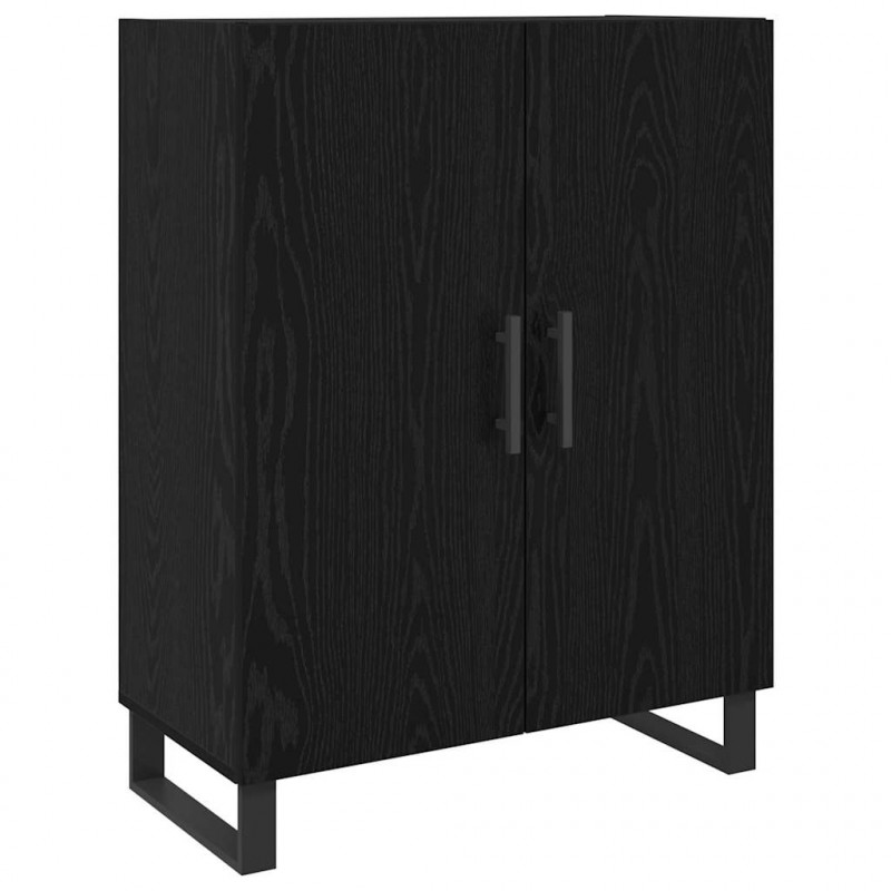Highboard 2 pcs Czarny dąb Materiał drewnopochodny