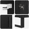 Highboard 2 pcs Czarny dąb Materiał drewnopochodny