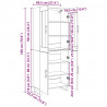 Highboard 2 pcs Czarny dąb Materiał drewnopochodny