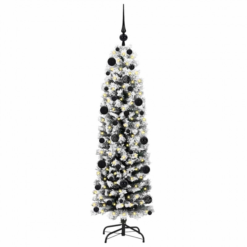 Sztuczna choinka z podstawą Zielony 150 cm PVC, stal i plastik