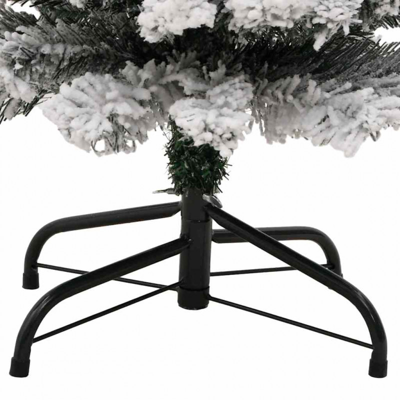 Sztuczna choinka z podstawą Zielony 150 cm PVC, stal i plastik