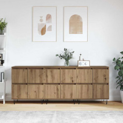 Komody 3 pcs dąb artisan 180 x 35 x 70 cm