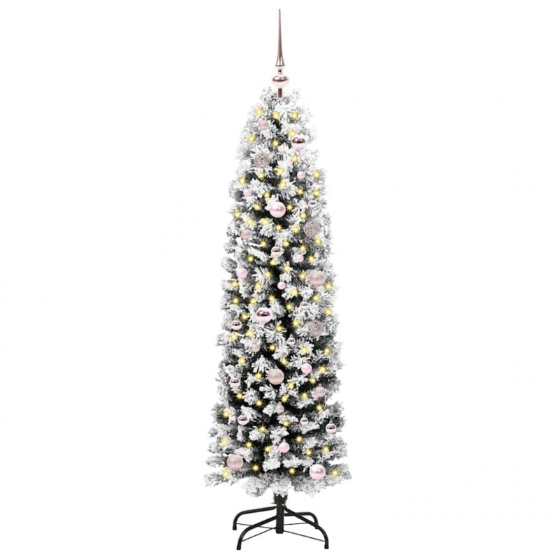 Sztuczna choinka z podstawą Zielony 150 cm PVC, stal i plastik