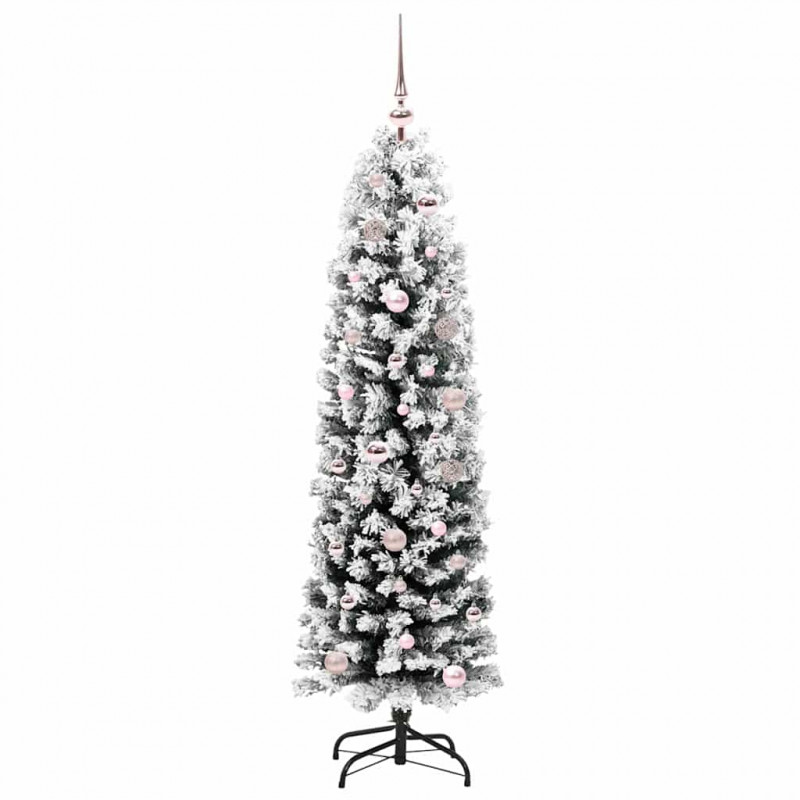 Sztuczna choinka z podstawą Zielony 150 cm PVC, stal i plastik