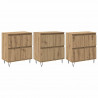 Komody 3 pcs dąb artisan 180 x 35 x 70 cm