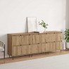 Komody 3 pcs dąb artisan 180 x 35 x 70 cm