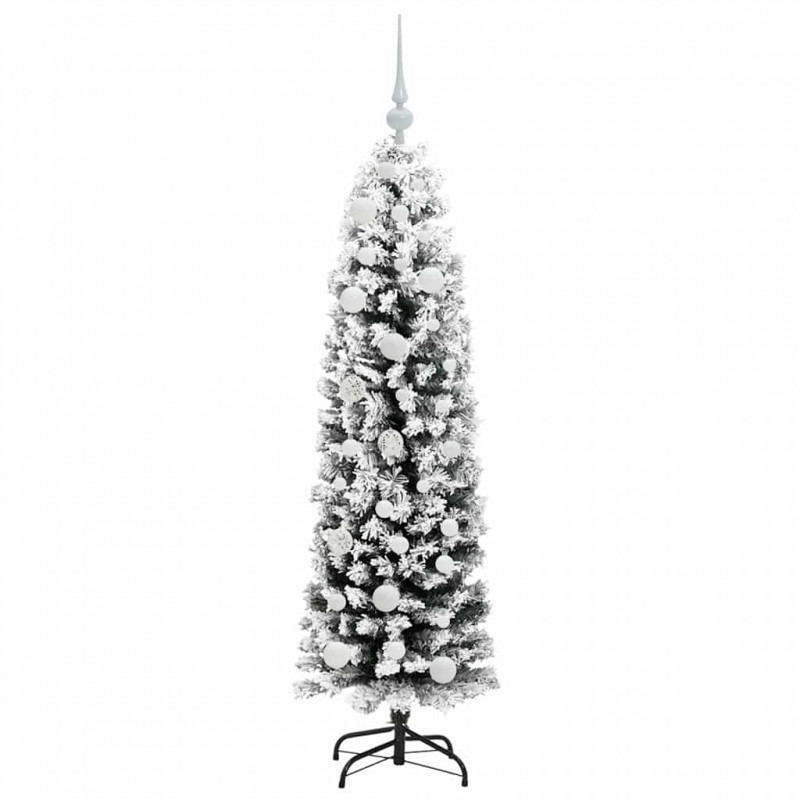 Sztuczna choinka z podstawą Zielony 150 cm PVC, stal i plastik