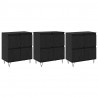 Komody 3 pcs Czarny dąb 180 x 35 x 70 cm