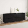Komody 3 pcs Czarny dąb 180 x 35 x 70 cm