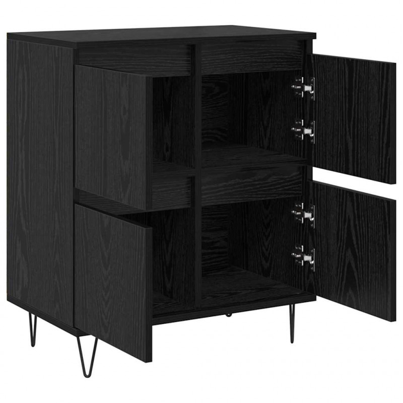 Komody 3 pcs Czarny dąb 180 x 35 x 70 cm