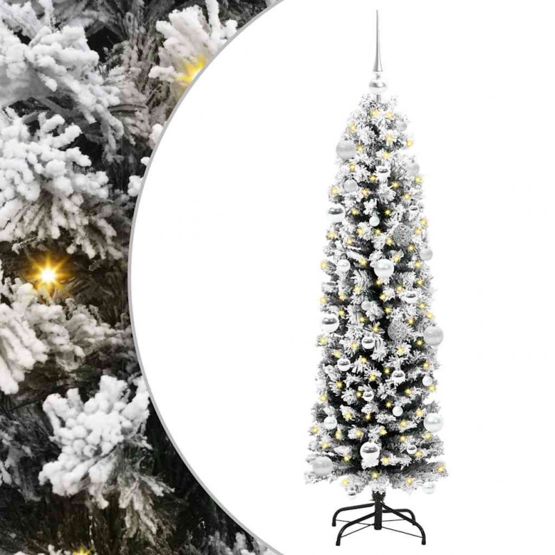 Sztuczna choinka z podstawą Zielony 150 cm PVC, stal i plastik