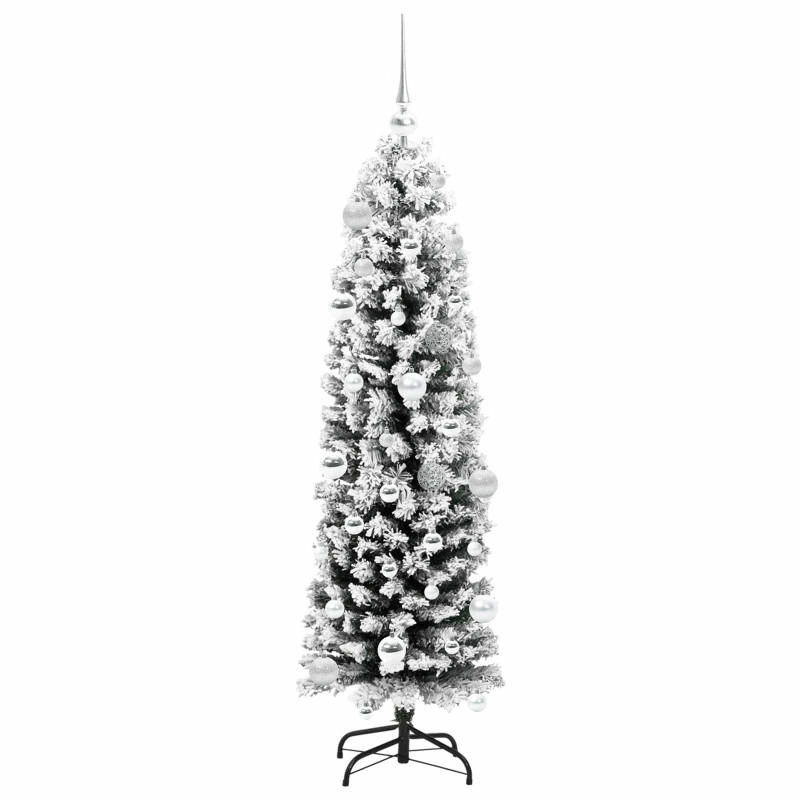Sztuczna choinka z podstawą Zielony 150 cm PVC, stal i plastik