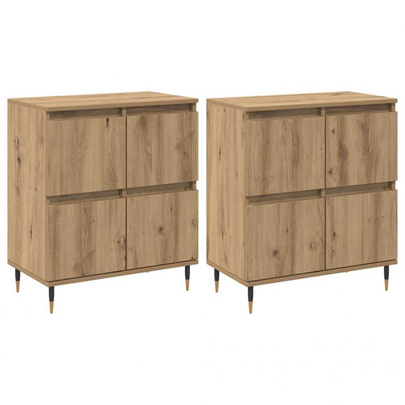 Szafka do przechowywania 2 pcs Dąb rzemieślniczy
