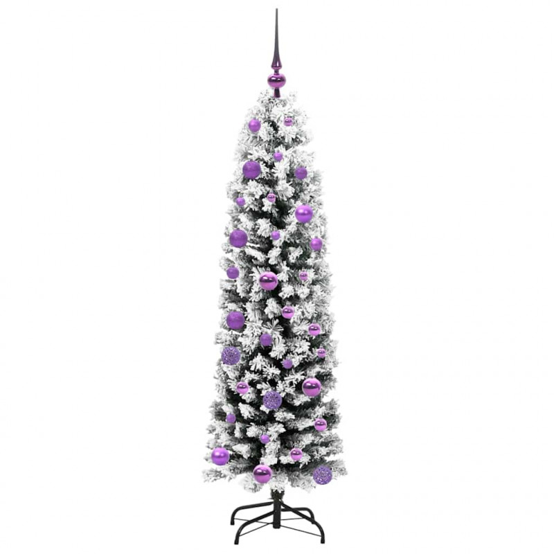 Sztuczna choinka z podstawą Zielony 150 cm PVC, stal i plastik