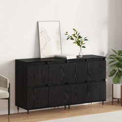 Szafka do przechowywania 2 pcs Czarny Dąb 60 x 35 x 70 cm