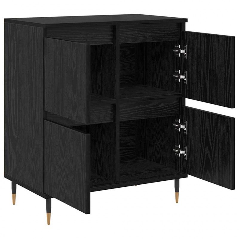 Szafka do przechowywania 2 pcs Czarny Dąb 60 x 35 x 70 cm