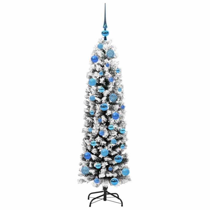 Sztuczna choinka z podstawą Zielony 150 cm PVC, stal i plastik