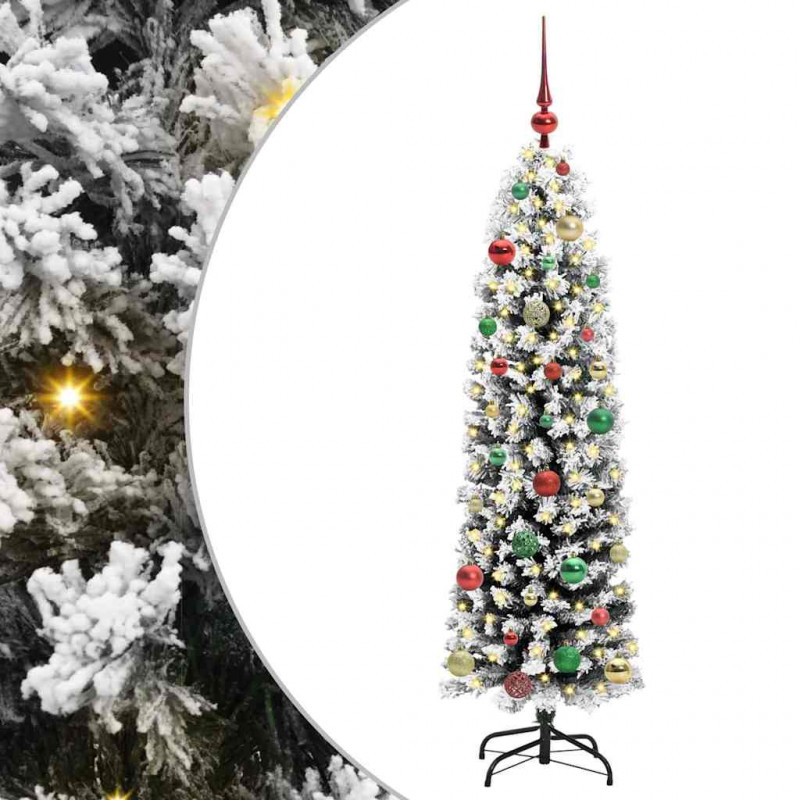 Sztuczna choinka z podstawą Zielony 150 cm PVC, stal i plastik